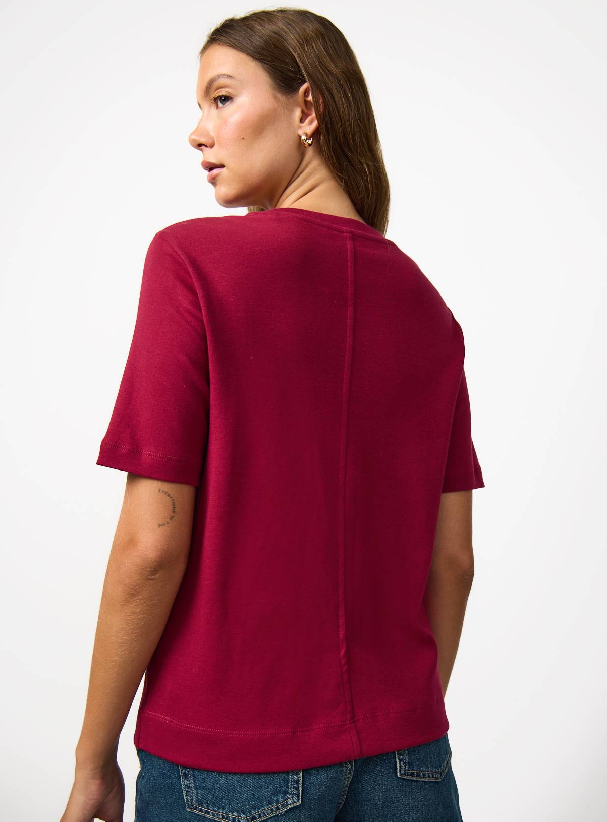 Berry Red Pure Cotton Ultimate T-Shirt 20 - Image 4